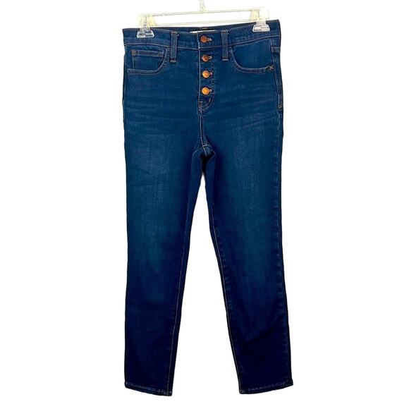 Madewell 10" High Rise Skinny button fly Jeans size 25 - Picture 2 of 11